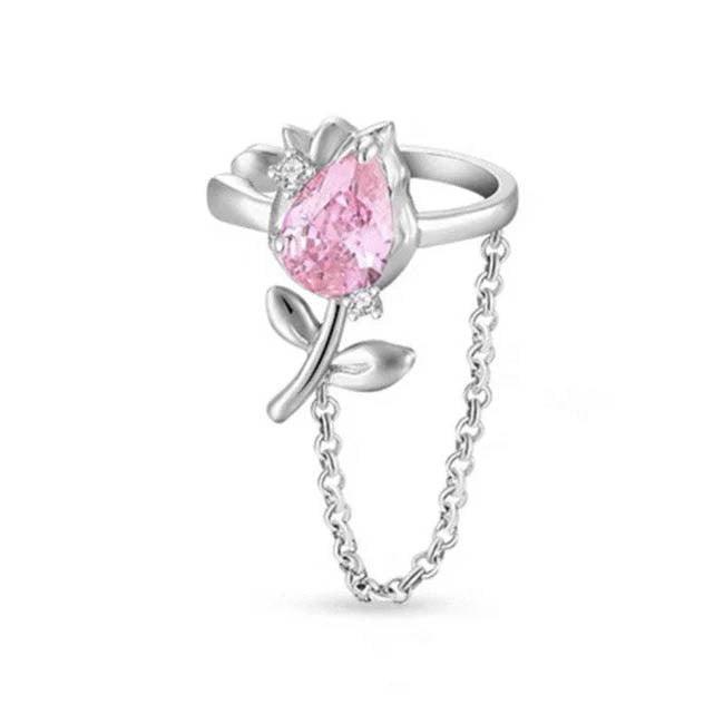 CJD Tear Flower Ear Cuff Single