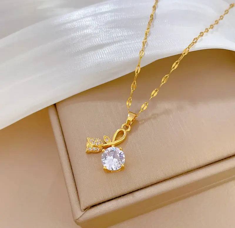 QWN Flower Circle Drop Pendent