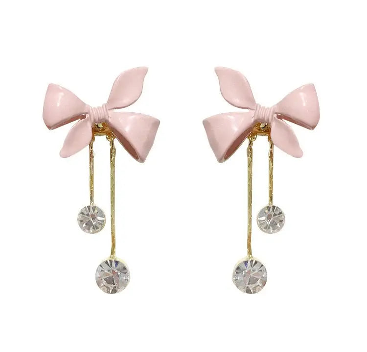 ZCD Bow/Round Drop Earrings