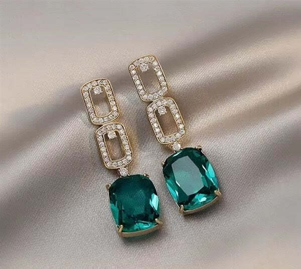 BTO Sterling Square Drop Earrings Pair