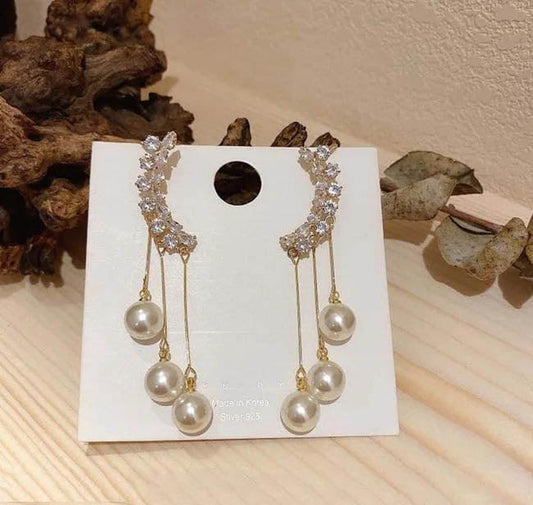 YQG Drop Pearl Ear Cuffs Pair