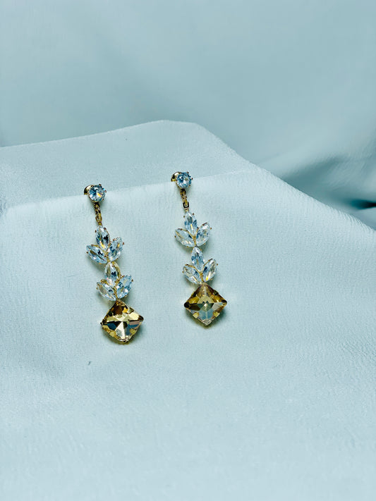 Elegant Gold and Silver Pearl Drop Earrings