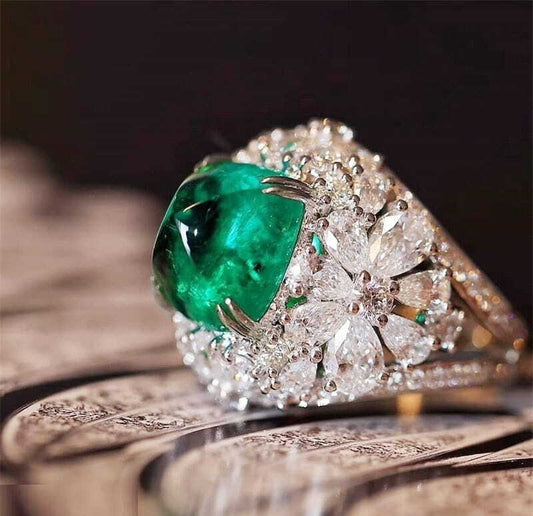 CSH Pear Flower Cushion Ring