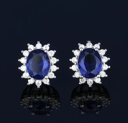 BLX Oval Flower Pendant Set