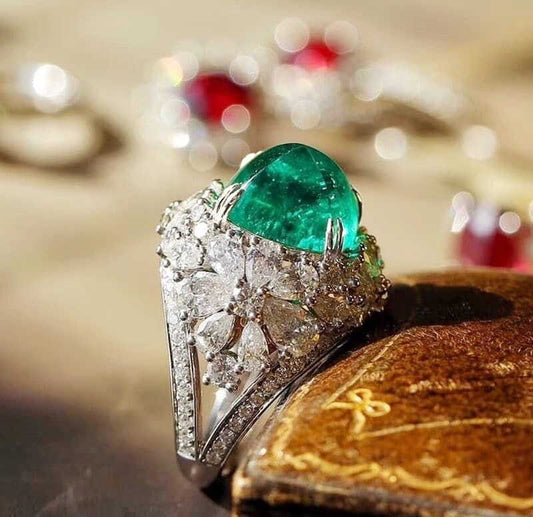 CSH Pear Flower Cushion Ring