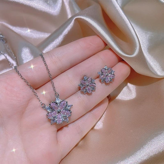 KYC Marquise Flower Pendent Set