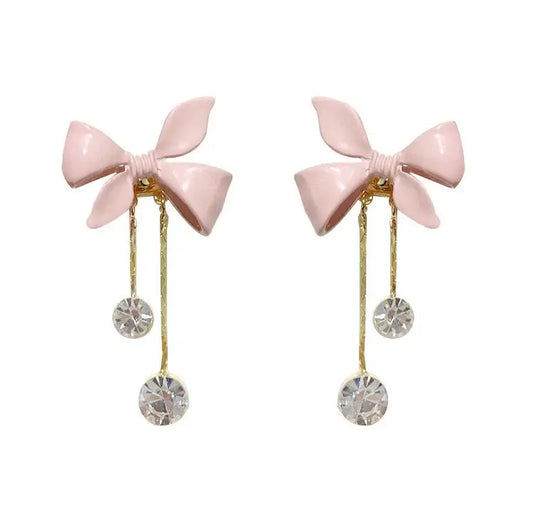ZCD Bow/Round Drop Earrings