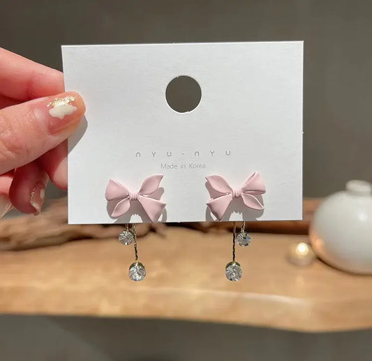 ZCD Bow/Round Drop Earrings