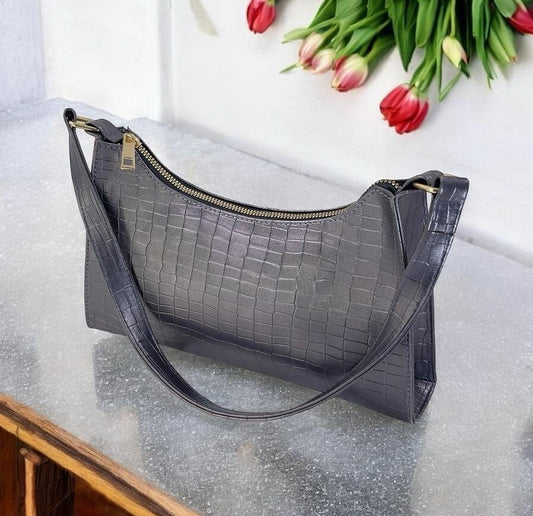 Crocodile Pattern Armpit Hand Bag
