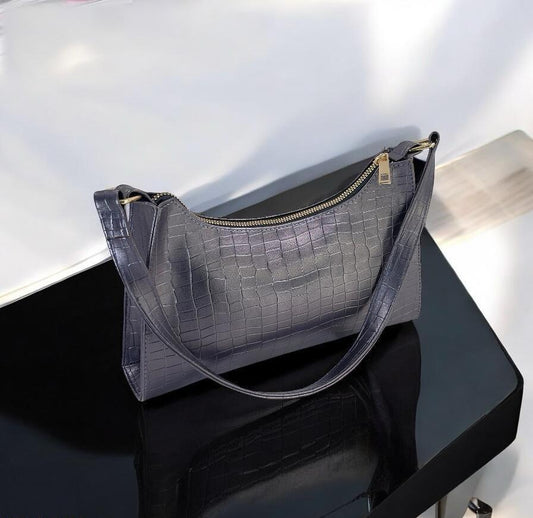 Crocodile Pattern Armpit Hand Bag