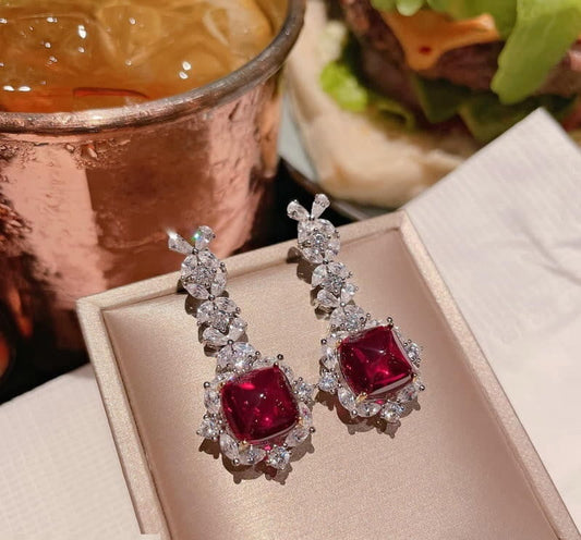 KRL Tear Square Drop Earrings Pair